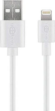 Wentronic Goobay Lightning/USB-A Lade- und Synchronisationskabel 0.5m weiß