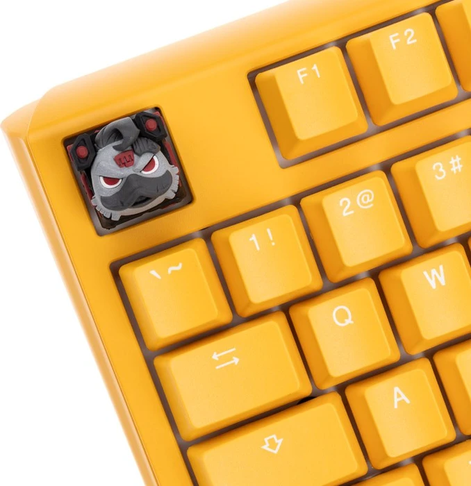 Ducky x Hot Keys Project Ducky League Keycap Dark Edition - The Bulk, Kunstharz (Resin), rot/grau/schwarz, 1 Taste
