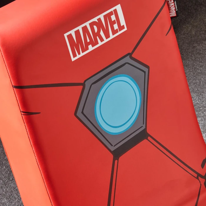 X Rocker Marvel Hero Video Rocker Gaming Bodensessel für Kinder/Jugendliche, Iron Man rot