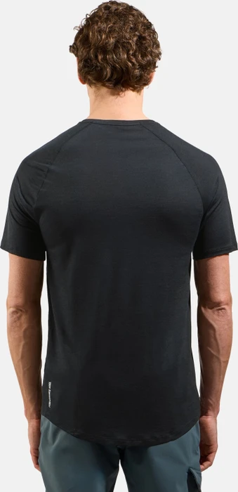 Odlo Ride 365 Performance Wool 130 Funktionsshirt kurzarm black melange (Herren)