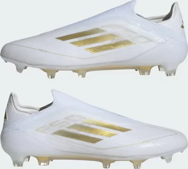 adidas F50 Elite Laceless FG cloud white/gold metallic