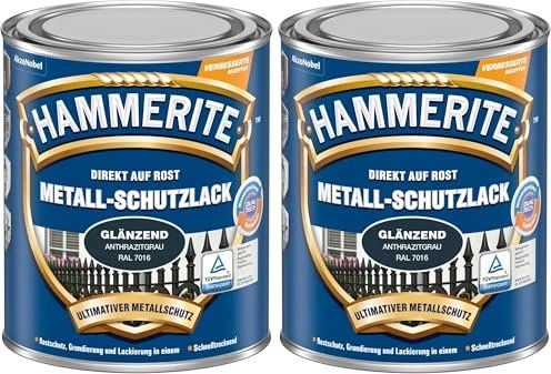 Hammerite Metallschutz-Lack außen glänzend anthrazitgrau, 750ml