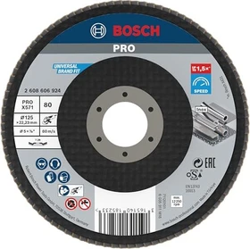 Bosch Professional X571 Best for Metal Fächerschleifscheibe gewinkelt K80, 125x22.23mm, 1 Stück