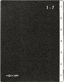 Pagna Classic Pultordner, 7 Fächer, A4, schwarz