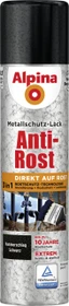 Alpina Farben Sprühmetallschutz-Lack Hammerschlag außen schwarz, 400ml