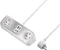 Sygonix Steckdosenleiste, 2-fach, 4x USB, 1.4m, weiß/silber Vorschaubild