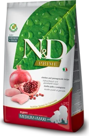 Farmina N&D Prime, Puppy Medium Maxi, mit Huhn & Granatapfel, 12kg