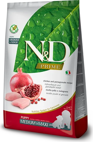 Farmina N&D Prime, Puppy Medium Maxi, mit Huhn & Granatapfel, 12kg