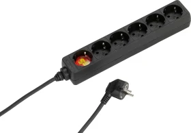Vivanco Steckdosenleiste, 6-fach, 1.4m, schwarz