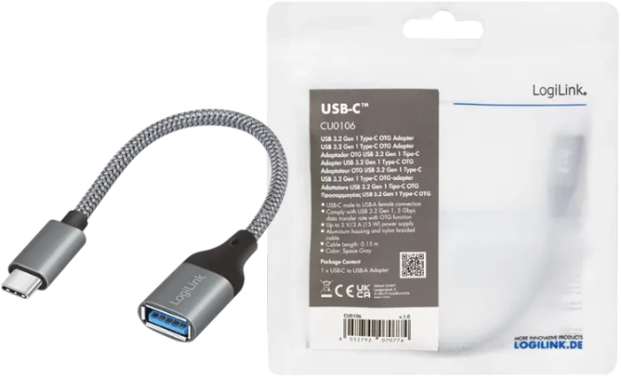 LogiLink CU0106, USB-C 3.0 [Stecker] auf USB-A 3.0 [Buchse]