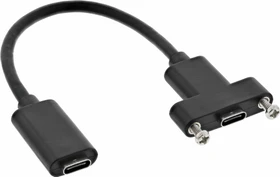 InLine USB 3.0 USB-C Stecker/USB-C Einbaubuchse, 0.2m (33441H)