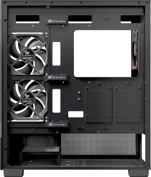 Einarex Prisma S501D RGB Black, schwarz, Glasfenster