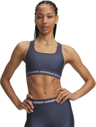 Under Armour Armour Mid Crossback Sport-BH gray/blue fog (Damen)