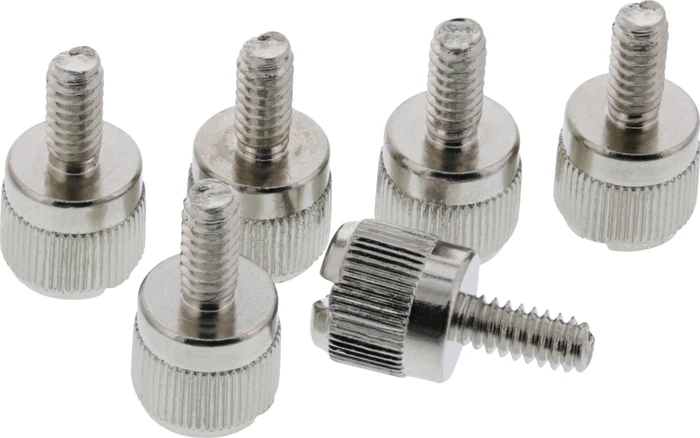 InLine Rändelschrauben für Gehäuse, silber, 6er-Pack