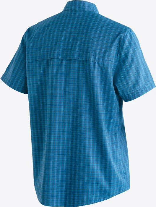 Maier Sports Mats Hemd kurzarm blue check (Herren)