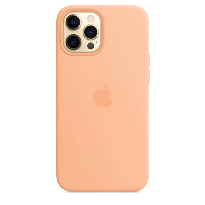 Apple Silikon Case mit MagSafe für iPhone 12 Pro Max Cantaloupe