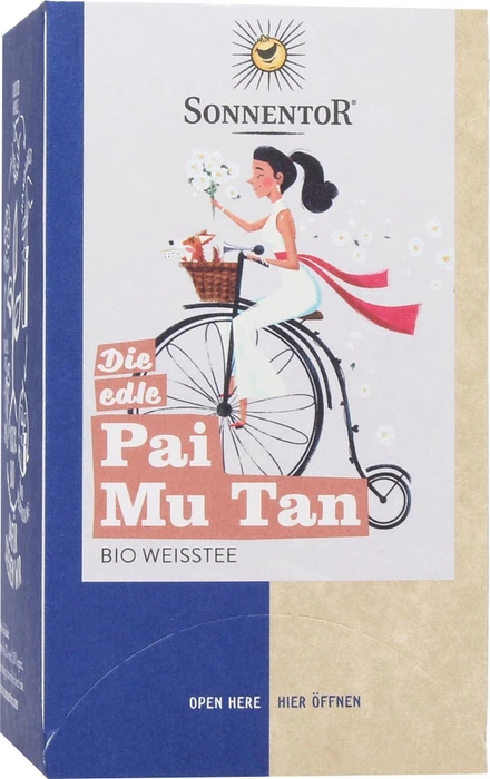 Sonnentor Weißer Pai Mu Tan Tee Beutel, 18 Stück