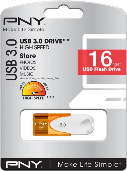 PNY Attaché 4 3.0 16GB, USB-A, USB 3.2 Gen 1×1
