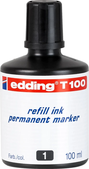edding T100 Permanentmarker Tintenflasche schwarz, 100ml