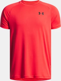 Under Armour Tech 2.0 Funktionsshirt kurzarm racer red/black (Junior)