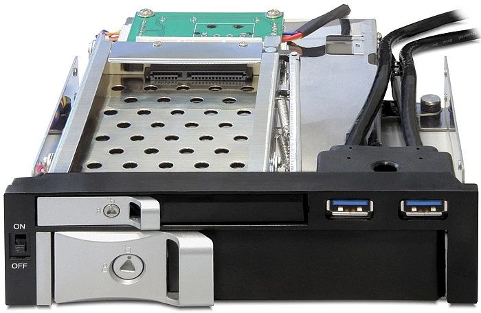 DeLOCK 5.25" Wechselrahmen auf 1x 2.5", 1x 3.5" SATA