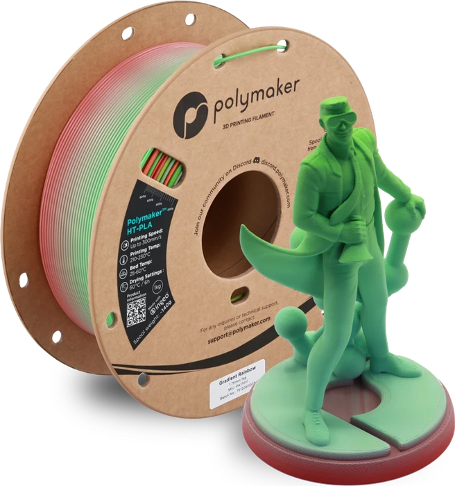 Polymaker HT-PLA, Gradient Rainbow, Spule, 1.75mm, 1.00kg