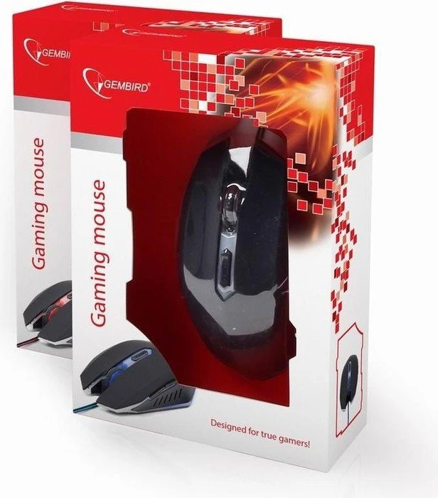 Gembird Gaming Mouse 001 schwarz/blau, USB