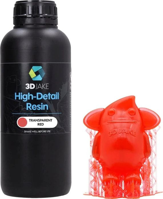 3DJake 8K High-Detail Resin Transparent Rot, 1.00kg