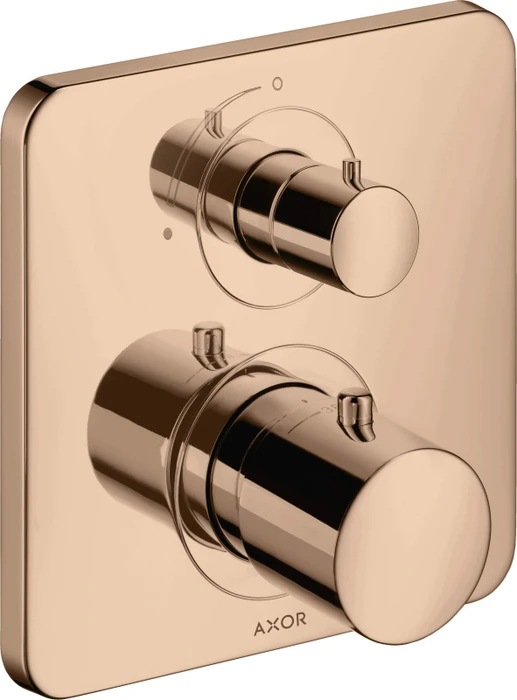 Hansgrohe Axor Citterio M Thermostat mit Absperrventil polished red gold