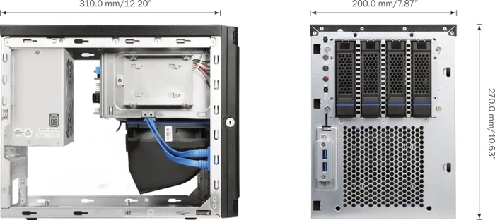 Chenbro SR301 Plus, inkl. 12G SAS/SATA Backplane, Mini-ITX