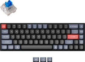 Keychron K6 Pro, PBT, schwarz, LEDs weiß, hot-swap, Keychron K Pro BLUE, USB/Bluetooth, US
