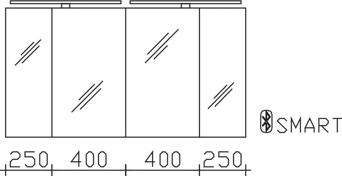 Pelipal SDAES5013-I Serie 25 Spiegelschrank 1300x703x170mm