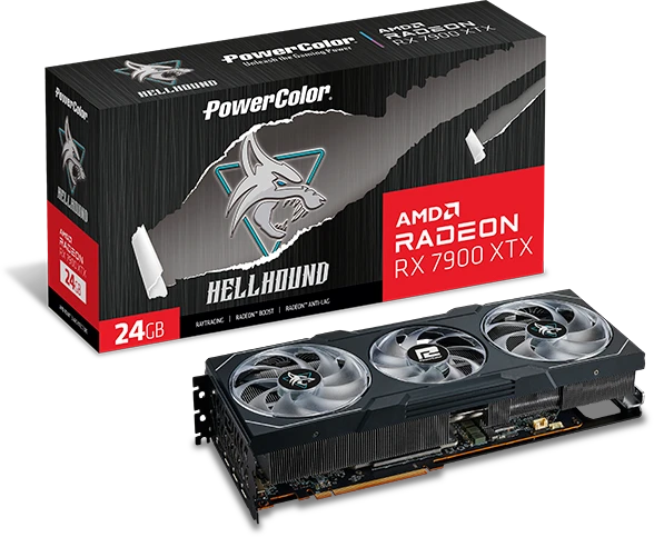 PowerColor Hellhound Radeon RX 7900 XTX, 24GB GDDR6, HDMI, 3x DP