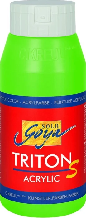 Kreul Solo Goya Triton S Acrylic Acrylfarbe, gelbgrün, 750ml