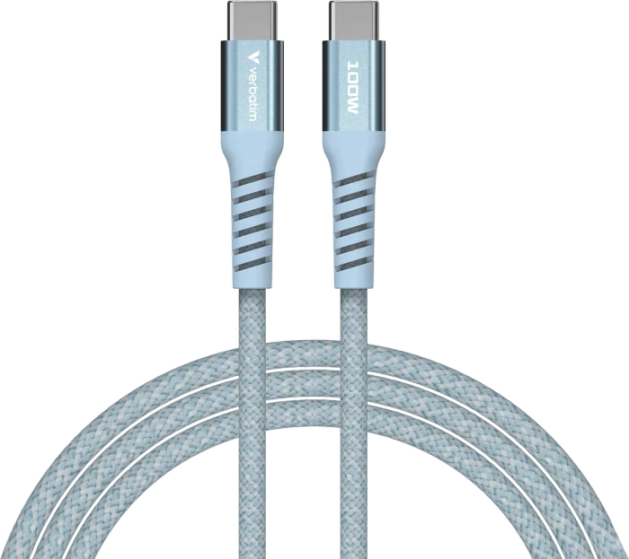 Verbatim Sync & Charge Magnetkabel 100W, USB-C 2.0/USB-C 2.0, 1.2m, blau