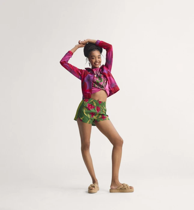 adidas x Farm Rio House of Tiro Trainingsjacke bahia magenta/active maroon/crystal linen (Damen)