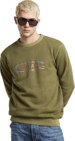 G-Star Destroyed G Logo Washed Sweatshirt shadow olive (Herren)