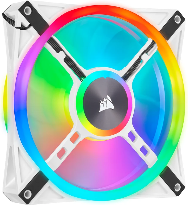 Corsair QL Series iCUE QL140 RGB PWM Dual Fan Kit, weiß, LED-Steuerung, 140mm, 2er-Pack