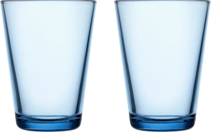Iittala Kartio Trinkglas 400ml aqua, 2 Stück