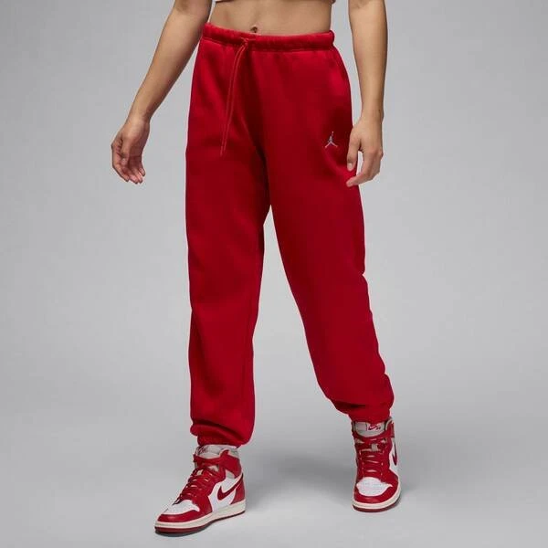 Nike Jordan Brooklyn Fleece Trainingshose lang gym red/white (Damen)
