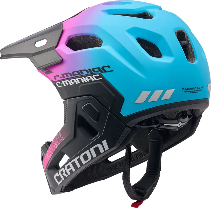 Cratoni C-Maniac 2.0 MX Fullface-Helm pink/blue matt