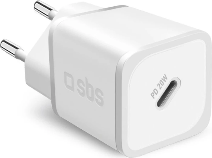 SBS Mobile Ultra-Schnellladegerät GaN Power Delivery 20W weiß