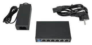 Avizio SU Desktop Gigabit Switch, 6x RJ-45, 60W PoE+