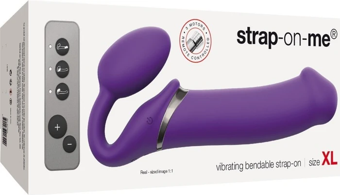 Strap-On-Me Vibrating Bendable Dildo XL violett