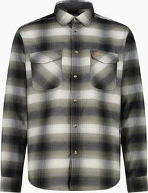 CMP Karomuster Hemd langarm olive/nero/bianco (Herren)