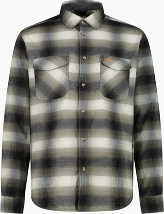 CMP Karomuster Hemd langarm olive/nero/bianco (Herren)
