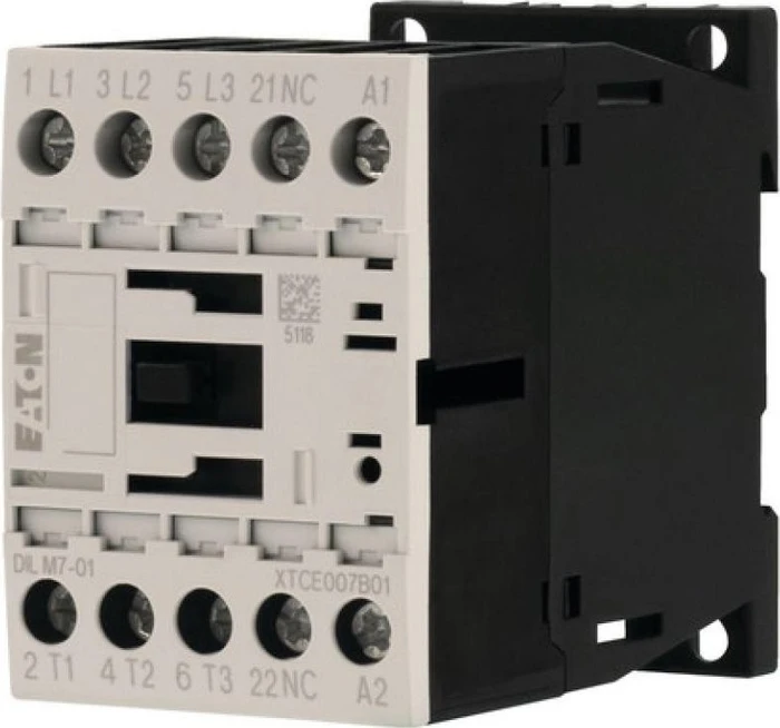 Eaton DILM7-01 Leistungsschütz, 3-polig, 380 V 400 V 3 kW, 1 Ö, 230 V 50 Hz, 240 V 60 Hz, Wechselstrombetätigung, Schraubklemmen