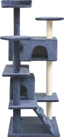 vidaXL Katzen-Kratzbaum Sisal, 125cm, beige/blau