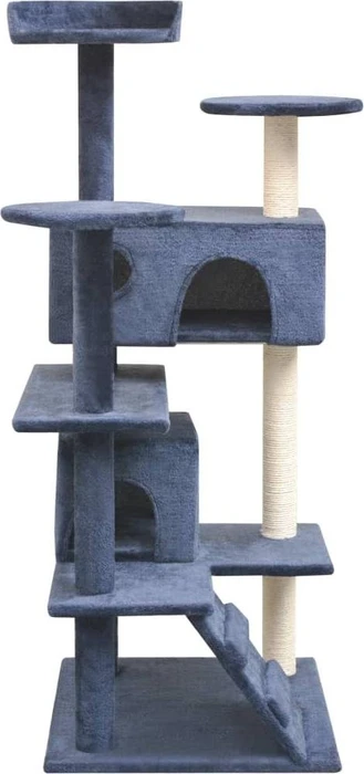 vidaXL Katzen-Kratzbaum Sisal, 125cm, beige/blau