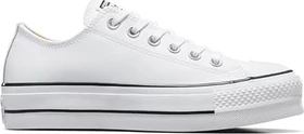 Converse Chuck Taylor All Star Platform Clean Leather Ox weiß/schwarz